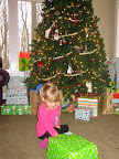 Polly waiting to open a present