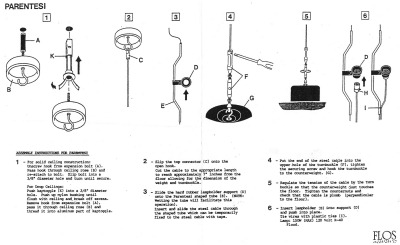 Parentesi lamp installation instructions Parentesi lamp installation instructions