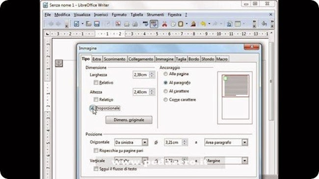 libre office inserire immagine