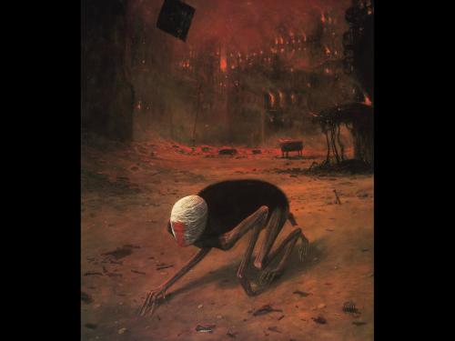 Zdzislaw Beksinski Dead Fire, Death