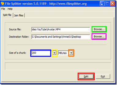 File Splitter Split Files