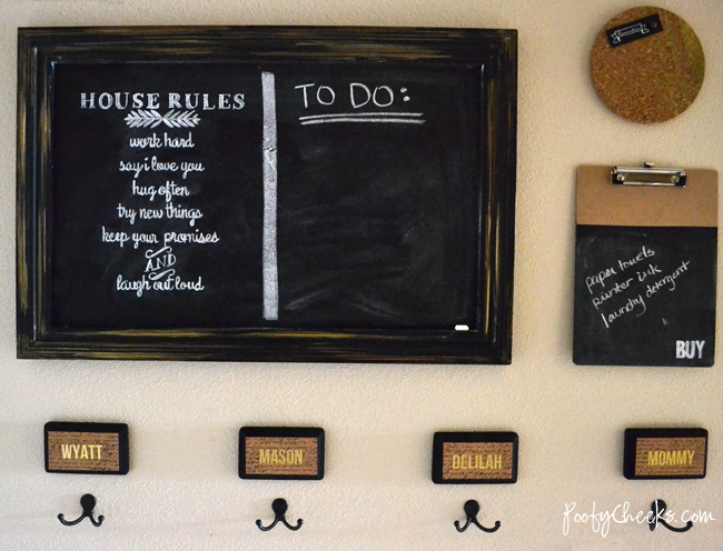 Home Command Center - Chalkboard and Gold Home Command Center - Chalkboard and Gold