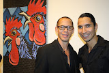 Artist Pepe Villegas and curator Frankie Crescioni-Santoni
at the opening reception of 
FolkloRican: The Art of Pepe Villegas
at NYU Wagner