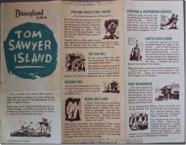 Vintage Disneyland of Tom Sawyer Islnad 1957