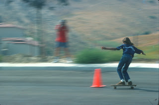 Speeding through the cones at La Costa (Warren Bolster in Background)