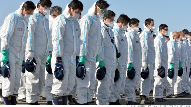 Workers at the Fukushima Daiichi nuclear plant. Photo: Oshikazo Tsuno / AFP / Getty Images