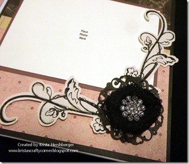 La Belle Vie_6x6 accordian album tulle flower close up