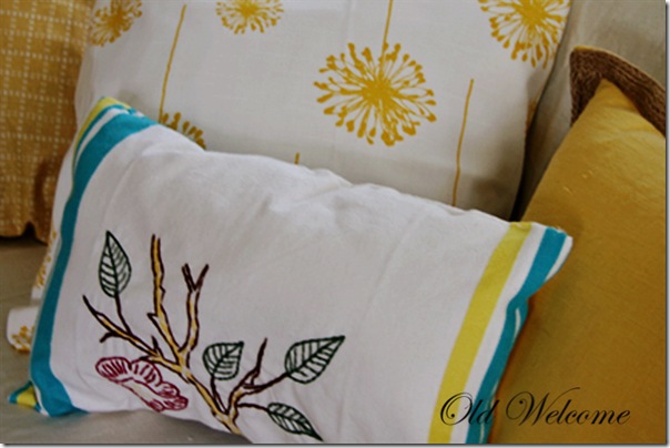 embroidered kitchen towel pillow old welcome teresaryan.blogspot.com embroidered kitchen towel pillow old welcome teresaryan.blogspot.com