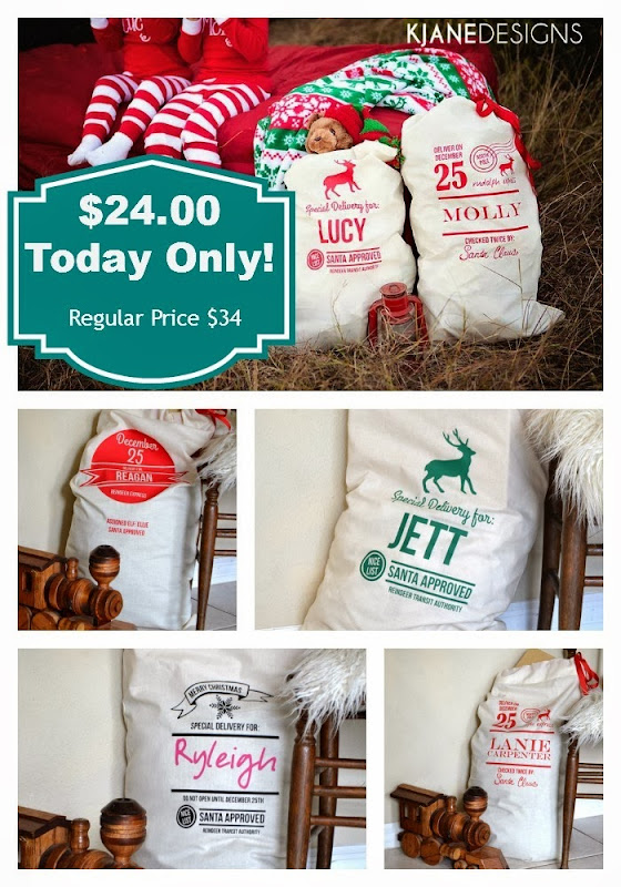 Personalized Santa Sacks from Poofy Cheeks