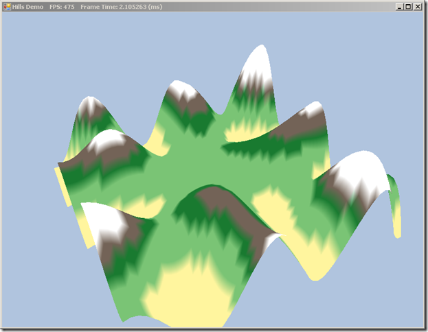 Hills Demo with SlimDX and C#