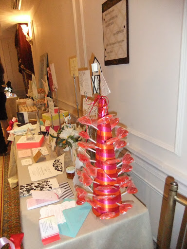 Cheree had a great table set up with samples of her stationery and a lollipop tree.