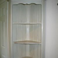 Top part tall pine corner cupboard