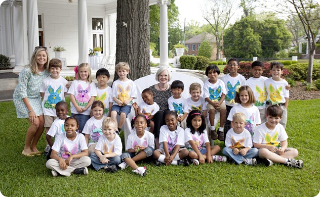 Easter Egg Hunt at The Alabama Governor's Mansion with First Lady Dianne Bentley. April 2, 2012, with kindergarten students from Wilson Elementary in Montgomery.