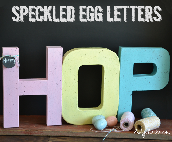Speckled Easter Egg Letters - paper mache #letters #easter #decoration