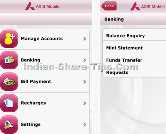 axis bank iphone app