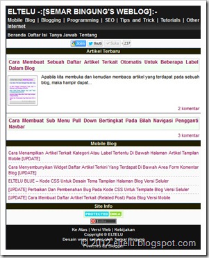 Blogger Mobile Themes - Eltelu Hitam Putih Blogger Mobile Themes - Eltelu Hitam Putih
