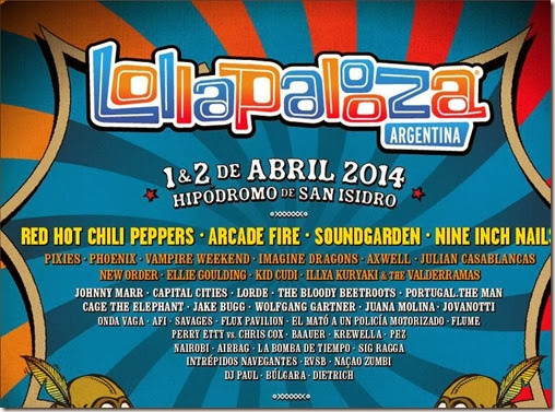 cartelera completa de lollapalooza en argentina abril de 2014 venta de entradas para dos dias cartelera completa de lollapalooza en argentina abril de 2014 venta de entradas para dos dias