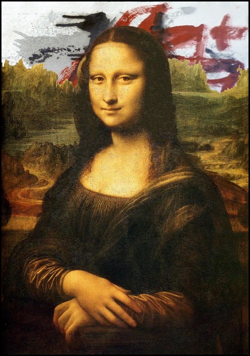 Da Vinci  Mona-Lisa   Vermell, Negre i Gris