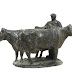 Object: 02855-10 - Boer met koeien - 16 cm - € 1950,=