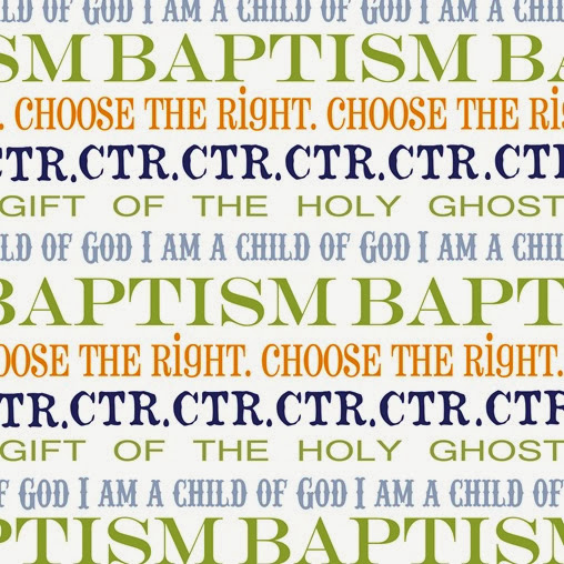FREE Digital Scrapbook Paper - LDS Boy Baptism Subway Art