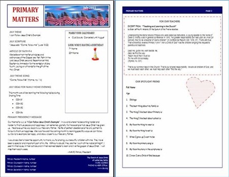 Primary Newsletter July