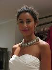 She looked gorgeous in a Ranjana Khan necklace and earrings by Jennifer Miller.