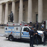 Big Guys with Guns outside Federal Hall