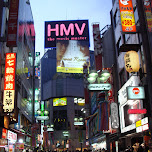 hmv in a shibuya sidestreet in Tokyo, Japan 