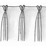 x pleat drapery style