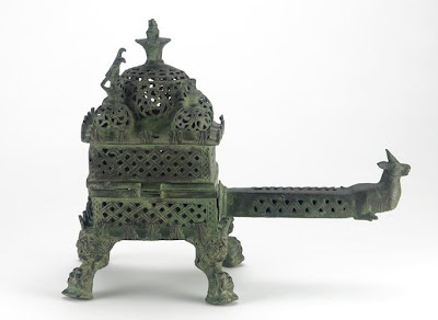 Brass Incense burner | Origin:  Egypt | Period: 8th-9th century | Details:  Not Available | Type: Brass | Size: H: 31.5  W: 21.2   D: 40.8  cm | Museum Code: F1952.1 | Photograph and description taken from Freer and the Sackler (Smithsonian) Museums.
