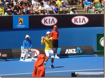 Nishikori Warming Up Nishikori Warming Up