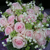 Copy of Natural tied posy pink roses, lily of valley.jpg