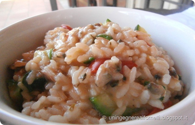 risotto riso zucchine pomodorini vongole timo risotto riso zucchine pomodorini vongole timo