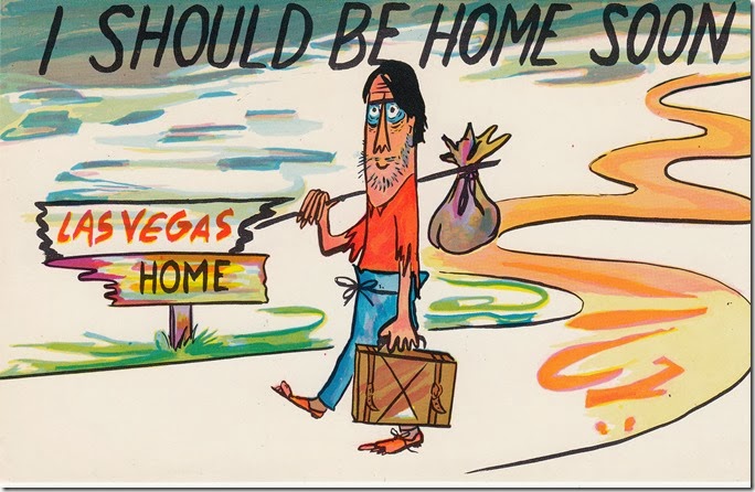 I Should Be Home Soon Las Vegas Vintage Postcard pg. 1
