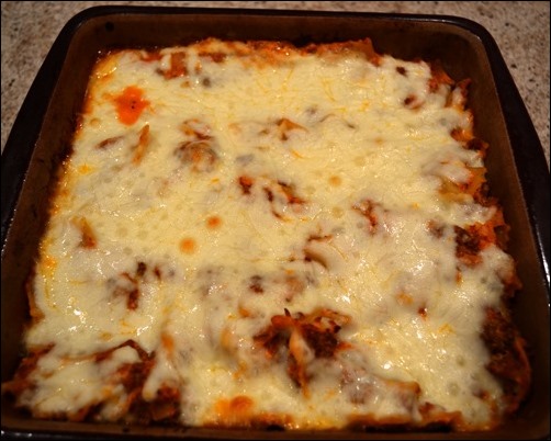 baked bow tie lasagna