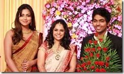 Amala Paul at GV Prakash Kumar & Saindhavi Wedding Reception Photos