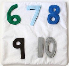 Counting numbers quiet book page Counting numbers quiet book page