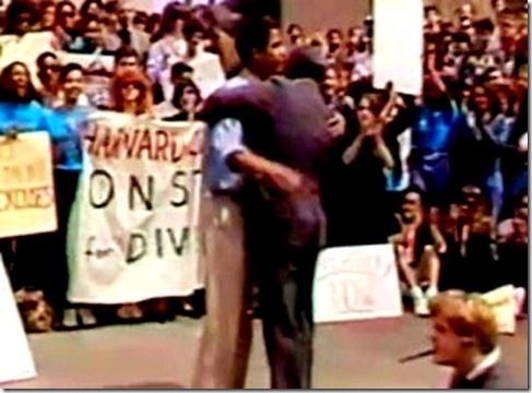 BHO hugging Leftist Derrick Bell 1991 BHO hugging Leftist Derrick Bell 1991