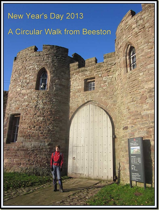 Outside the entrance to Beeston Castle