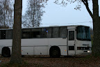 Bussen parkerad på campingen