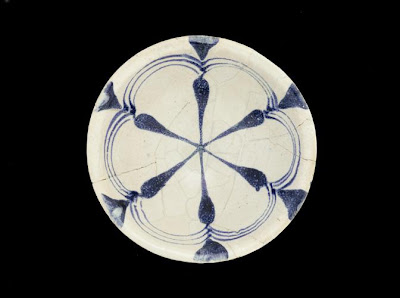 Bowl | Origin:  Basra,  Iraq | Period: 9th century  Abbasid period | Details:  Not Available | Type: Earthenware with glaze and cobalt | Size: H: 4.5  W: 15.3  cm | Museum Code: S2004.63 | Photograph and description taken from Freer and the Sackler (Smithsonian) Museums.