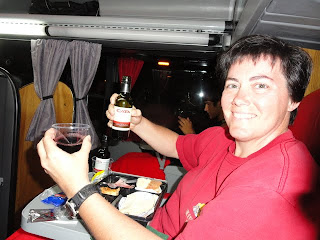 Would you like wine with your bus meal?