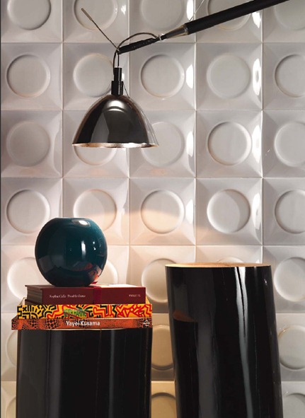 kravetz goccia interior design tile glossy contemporary decor
