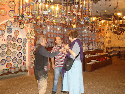 Day 6: Cappadocia; Lucy chooses some hand painted pottery.