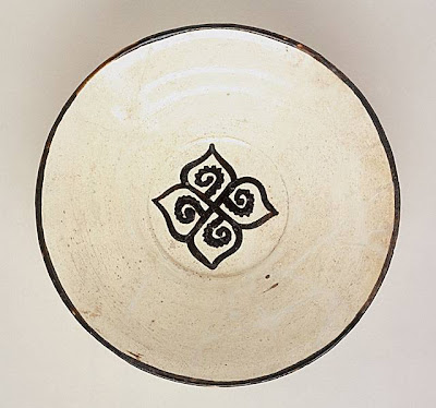 Bowl Iran, Nishapur Bowl, 10th century Ceramic; Vessel, Earthenware, white slip, slip-painted in black, 2 7/8 x 10 in. (7.30 x 25.4 cm) Art Museum Council Fund (M.68.22.2) Art of the Middle East: Islamic Department.