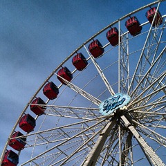 the children's first ferris wheel ride