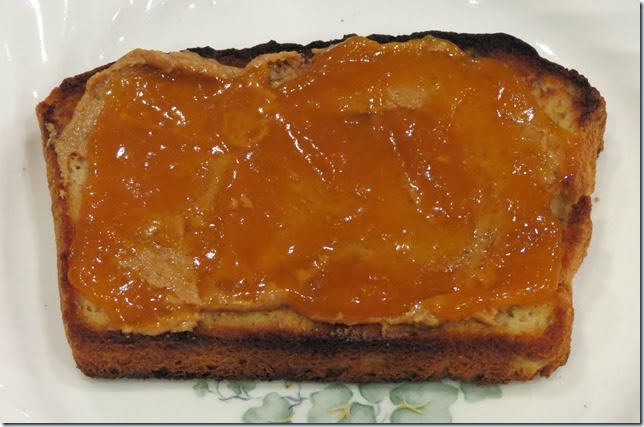 Peanut Butter and Apricot Agave Jam with Gluten Free Buttermilk Bread