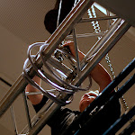Rigging up the lights for the event. Rigging up the lights for the event.
