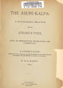 The Asuri Kalpa A Witchcraft Practice Of The Atharva Veda