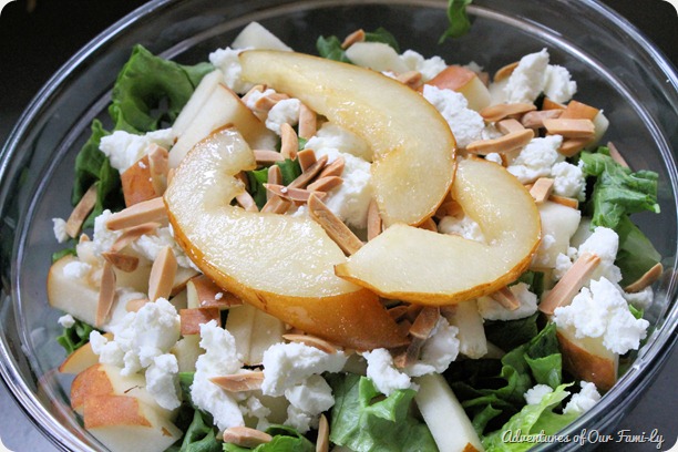 pear and goat cheese salad